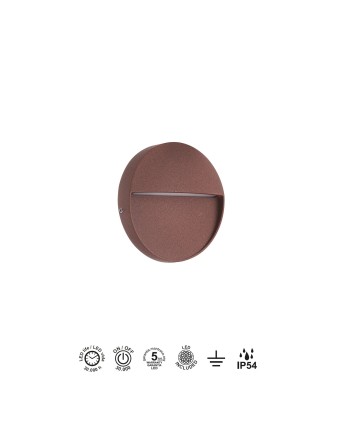 BAKER * SEÑALIZADOR REDONDO 3W 3000K CORTEN